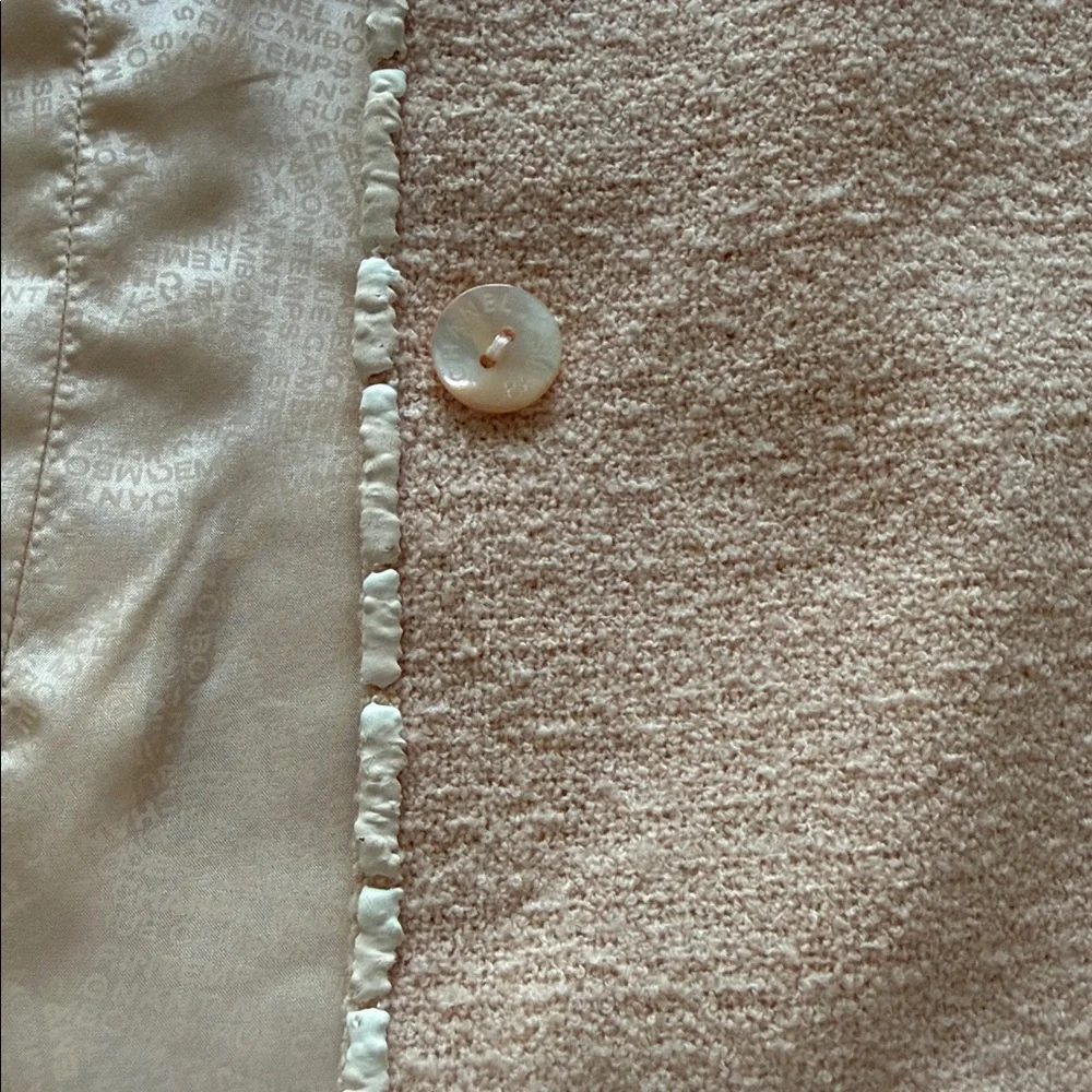Vintage CHANEL tweed  Maxi Skirt in pastel pink size 38 pristine condition